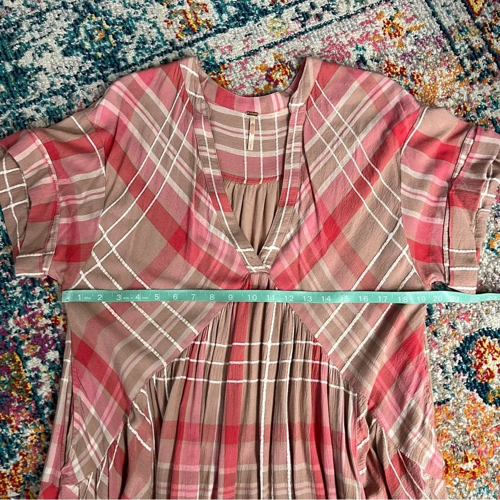 Free‎ People Agnes Plaid Mini in Ballet Combo